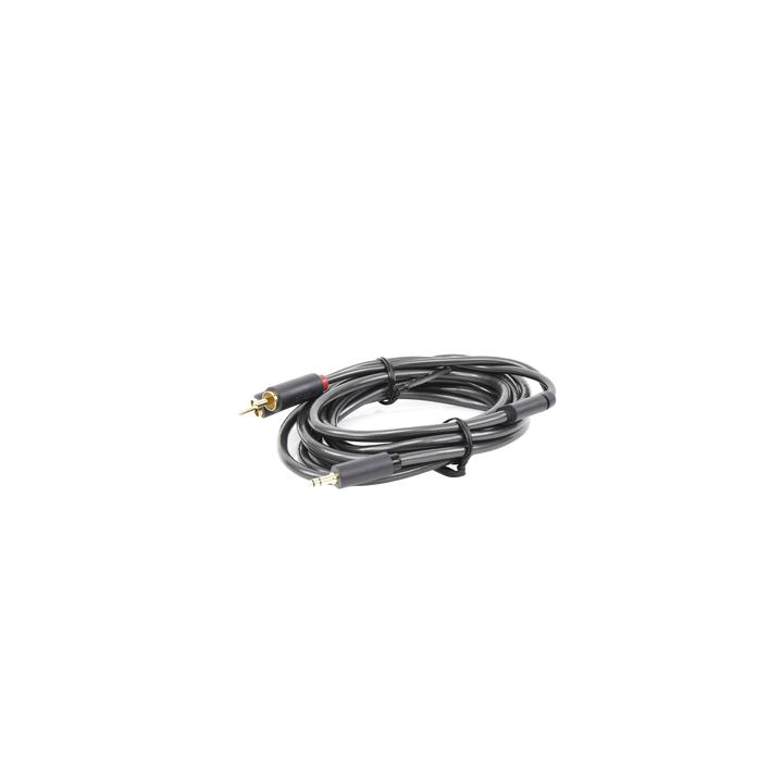 Cable Adaptador de 3.5mm Macho a 2 RCA Macho / 3 Metros (9.84 Pies) / Color Gris / Blindaje Múltiple / ABS / Alta