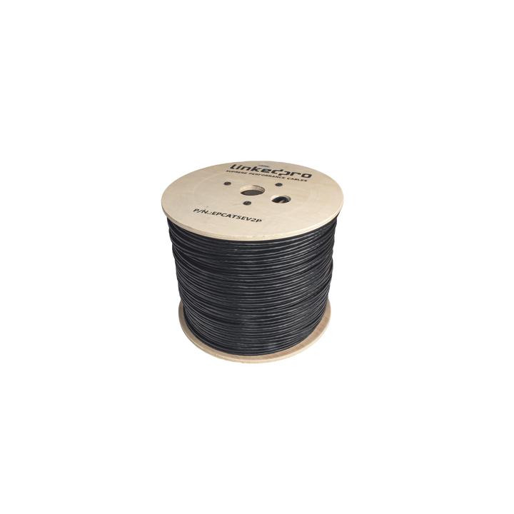 Bobina de Cable Siamés Cat5e CCA + 2 Cables Gruesos (16 AWG) para Alimentar Cámaras Más Lejos / 305 Metros (1000
