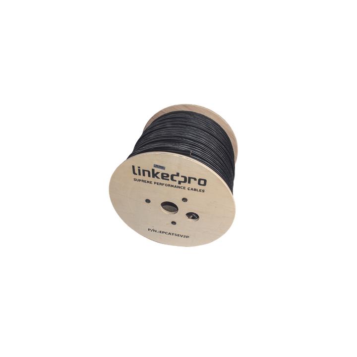 Bobina de Cable Siamés Cat5e CCA + 2 Cables Gruesos (16 AWG) para Alimentar Cámaras Más Lejos / 305 Metros (1000