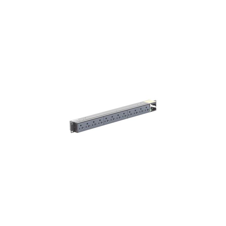 PDU Básico para Distribución de Energía, Enchufe de Entrada NEMA 5-15P, Con 12 Contactos NEMA 5-20R, Instalación