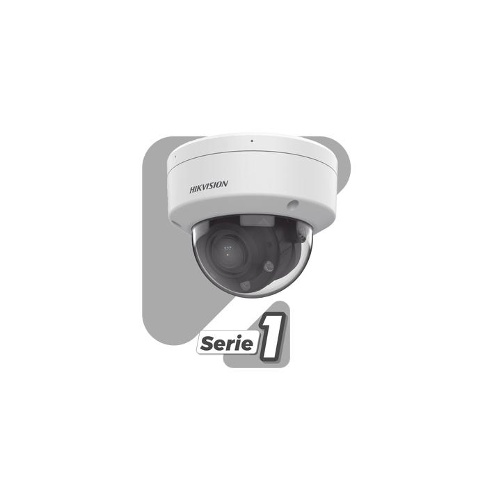 Domo IP 4 Megapíxel / Lente Motorizado 2.8 a 12 mm / Dual Light (30 mts IR + 30 mts Luz Blanca) / ACUSENSE Lite /