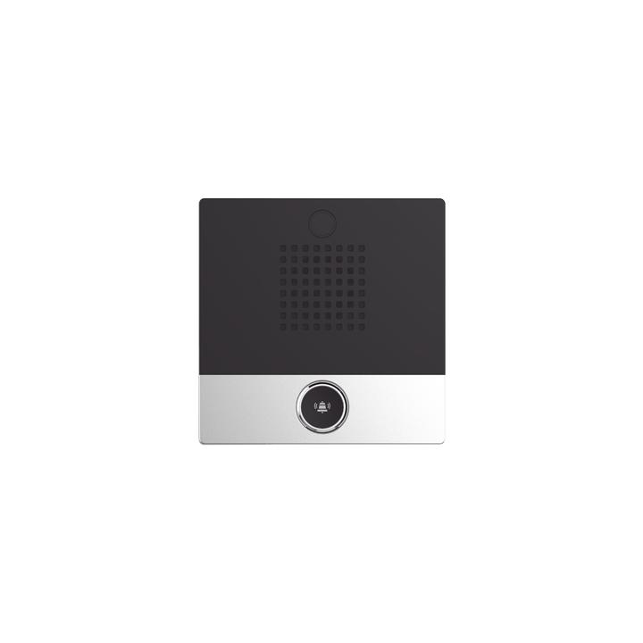 Mini Intercomunicador para hotelería y hospitales, con diseño elegante, PoE, 1 botón, 1 relevador integrado de
