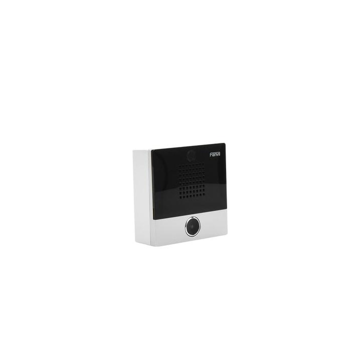 Mini Intercomunicador para hotelería y hospitales, con diseño elegante, PoE, 1 botón, 1 relevador integrado de