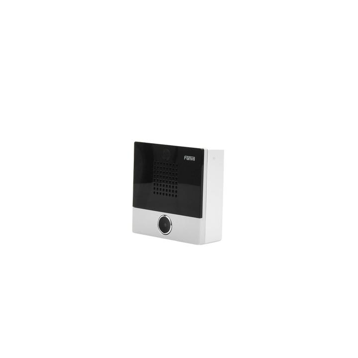 Mini Intercomunicador para hotelería y hospitales, con diseño elegante, PoE, 1 botón, 1 relevador integrado de