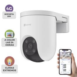 Cámara PT / 3 Megapixel / Lente 4 mm / Visión Nocturna a Color / 4G Multicarrier / Giro 360° / Audio de Dos Vías /
