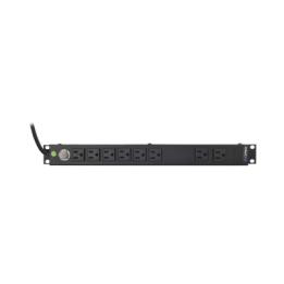 Multicontacto Horizontal (PDU) de 8 Contactos (NEMA 5-15R) Rack 19" 1UR. Voltaje Entrada/Salida: 120Vca/15A