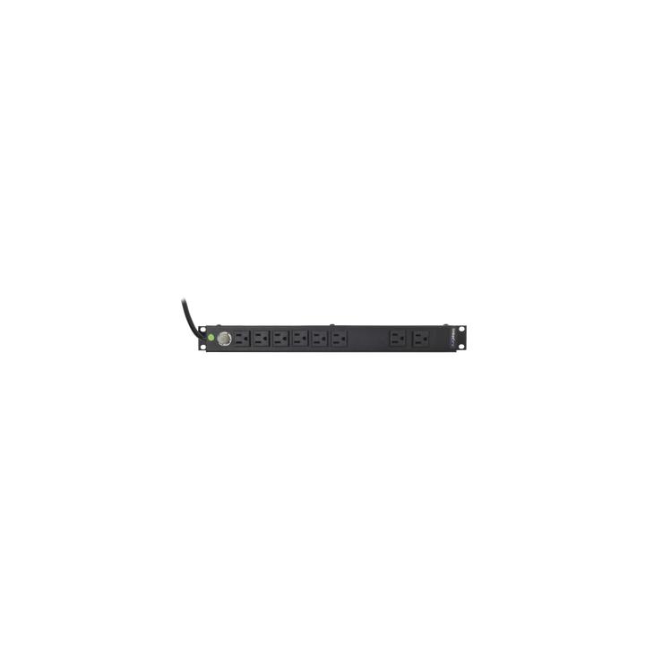 Multicontacto Horizontal (PDU) de 8 Contactos (NEMA 5-15R) Rack 19" 1UR. Voltaje Entrada/Salida: 120Vca/15A