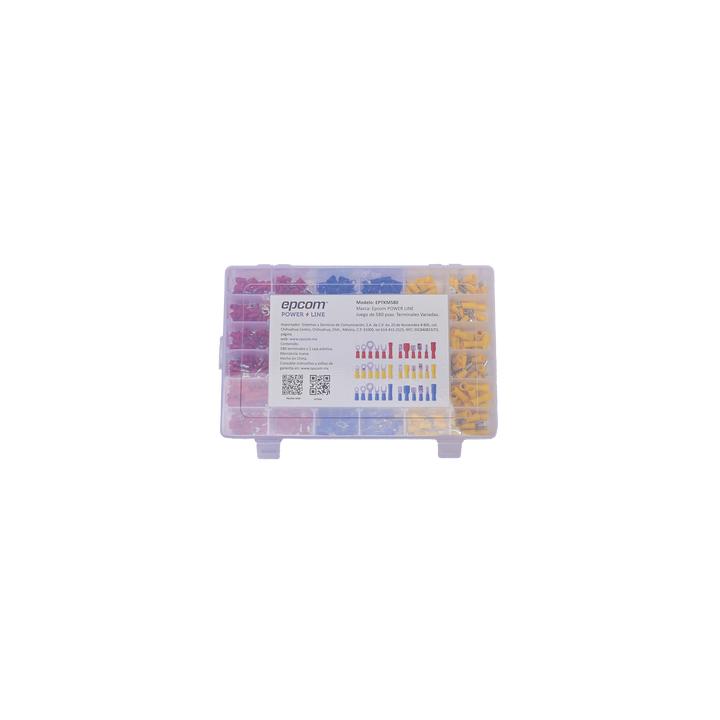 Juego de 580 pzas. Terminales Variadas con Forro y Caja de Almacenamiento.