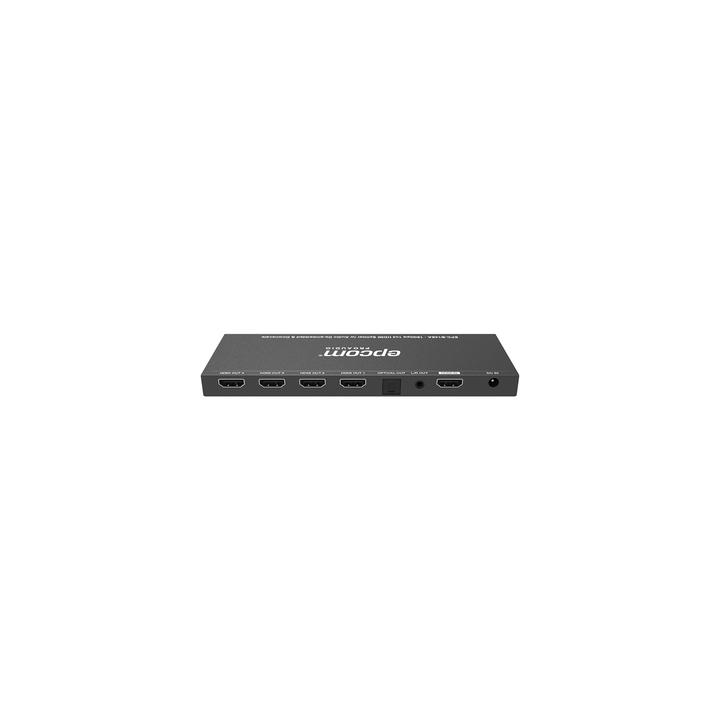 Splitter HDMI 1x4 | 1 Entrada a 4 salidas (Simultaneas) | 4K@60Hz | Extractor de Audio | Down Scaler | HDR  4:4:4 |