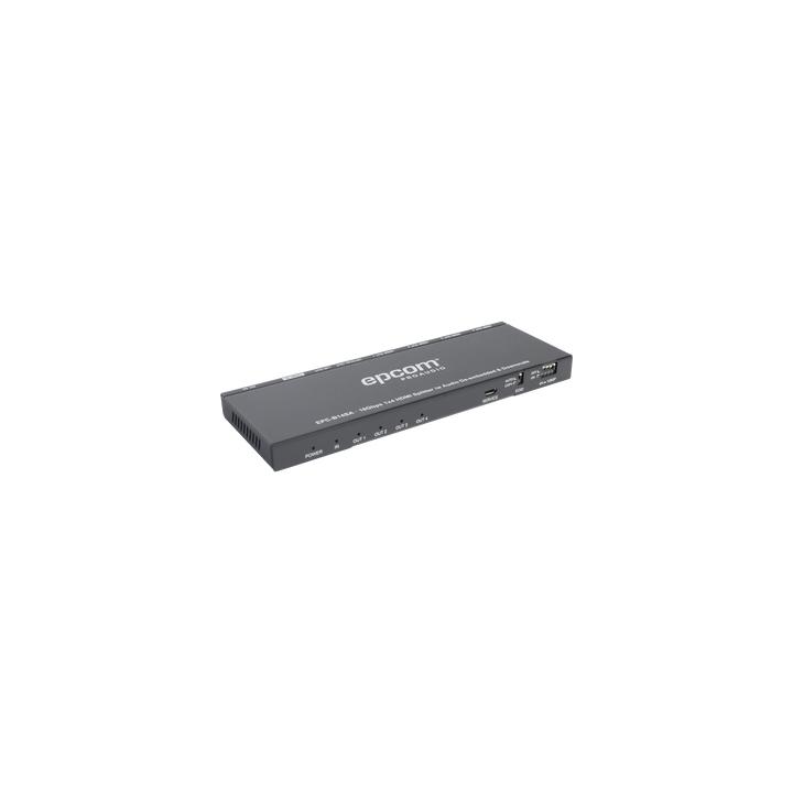Splitter HDMI 1x4 | 1 Entrada a 4 salidas (Simultaneas) | 4K@60Hz | Extractor de Audio | Down Scaler | HDR  4:4:4 |