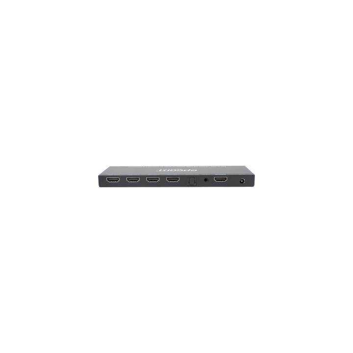 Splitter HDMI 1x4 | 1 Entrada a 4 salidas (Simultaneas) | 4K@60Hz | Extractor de Audio | Down Scaler | HDR  4:4:4 |
