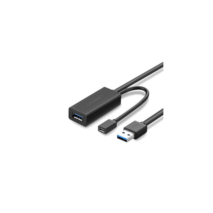 Cable de Extensión Activo USB 3.0 con puerto de alimentación Micro USB / 10 Metros / USB 3.0 a 5Gbps / No requiere