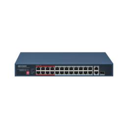 Switch PoE+ / No Administrable / 24 Puertos 10/100 Mbps PoE+ / 2 Puertos 1000 Mbps Uplink / 1 Puerto SFP Uplink / Modo