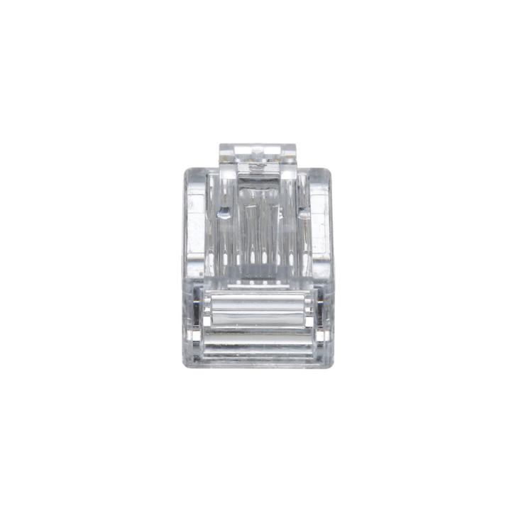 Plug RJ45 Cat5e, Para Cable UTP de Calibres 24-26 AWG, Chapado en Oro de 50 Micras, Paquete de 100 Piezas