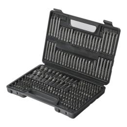 Juego de 208 Puntas para Taladro Entrada Hexagonal 1/4". Incluye Estuche.