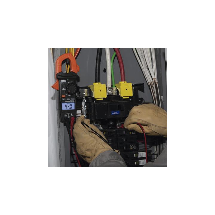 Kit de Amperímetro de Gancho (400A CA) con Probador de Fase y Divisor (para medir corriente sin cortar el cable).