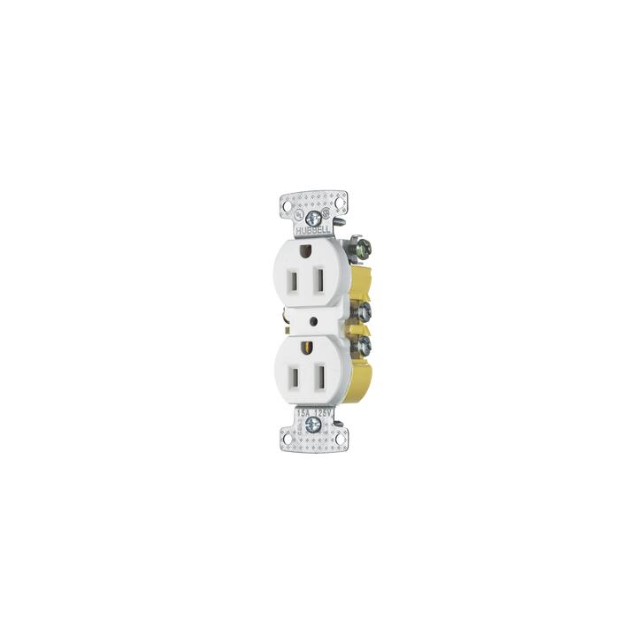 Contacto Duplex 15A 125V/ 2 Polos 3 Hilos/ Nema 5-15R/ Color Blanco.