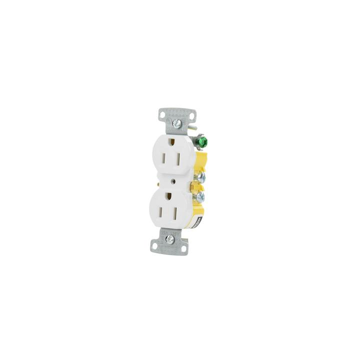 Contacto Duplex 15A 125V/ 2 Polos 3 Hilos/ Nema 5-15R/ Color Blanco.