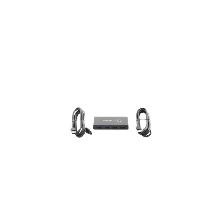 Conmutador USB para Compartir 4 Puertos USB 3.0 a 2 PC Ìs | Cambio Mediante Botón | Incluye Dos Cables USB de 1.5 m