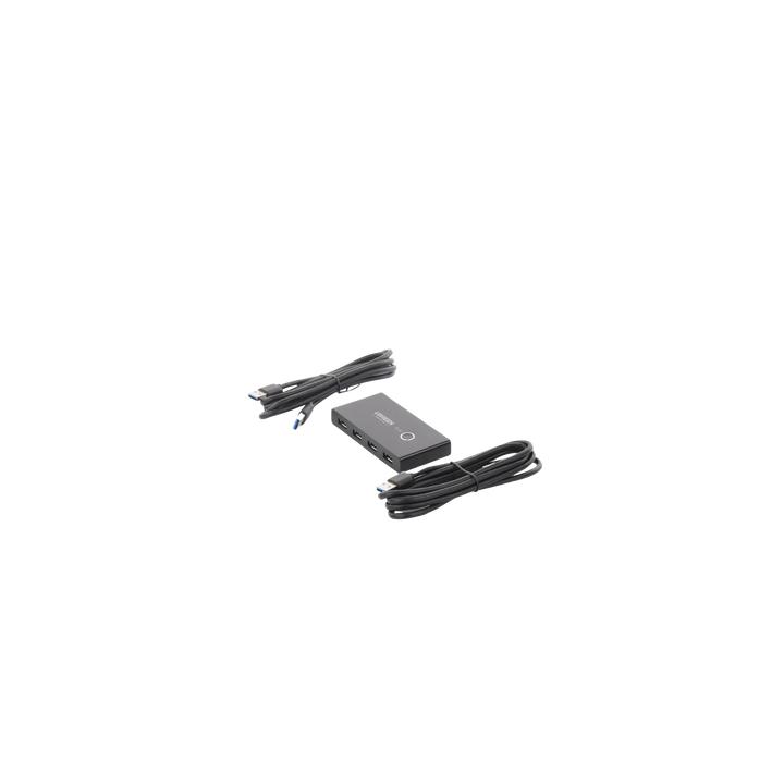Conmutador USB para Compartir 4 Puertos USB 3.0 a 2 PC Ìs | Cambio Mediante Botón | Incluye Dos Cables USB de 1.5 m