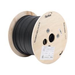 Carrete de 1 km de Fibra Óptica Aérea Mini Figura 8 G.657A2 Tipo Drop, Monomodo de 2 Hilos (Bifibra), Diseñada para
