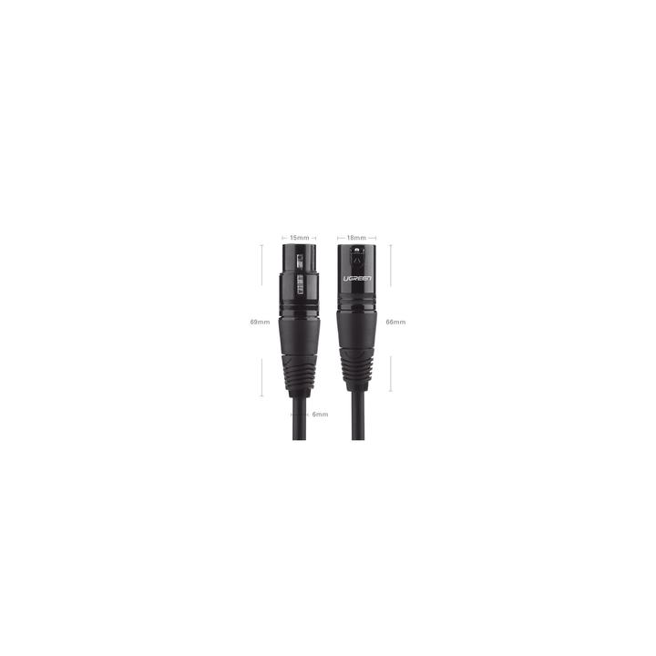 Cable para Micrófono XLR Tipo Canon Macho a Hembra / 10 Metros / Plug & Play / Antiinterferencias / Triple Blindaje /