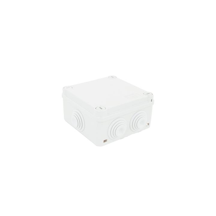 Caja Estanca de PVC Para Derivación y Conexión, 6 Entradas, Tapa con Tornillo de 1/4" de Vuelta, 100x100x50 mm (Área