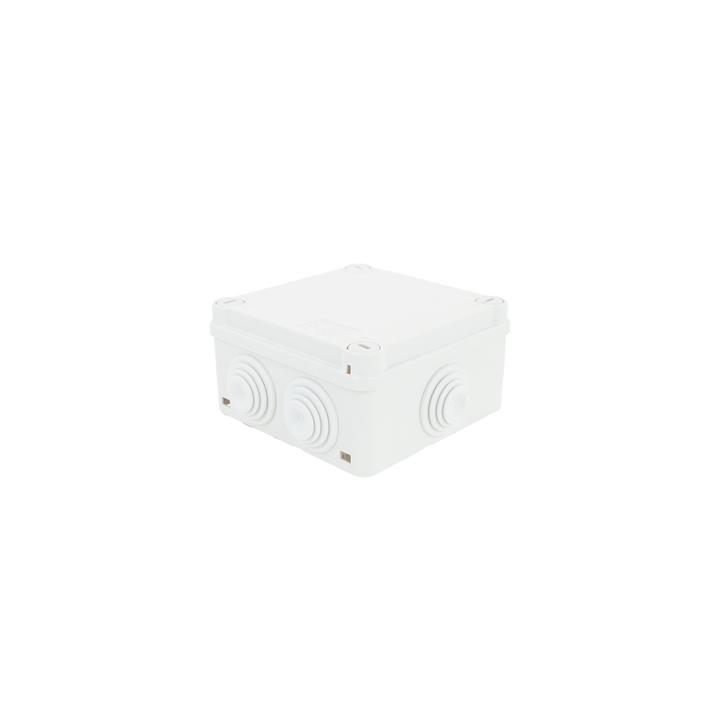 Caja Estanca de PVC Para Derivación y Conexión, 6 Entradas, Tapa con Tornillo de 1/4" de Vuelta, 100x100x50 mm (Área