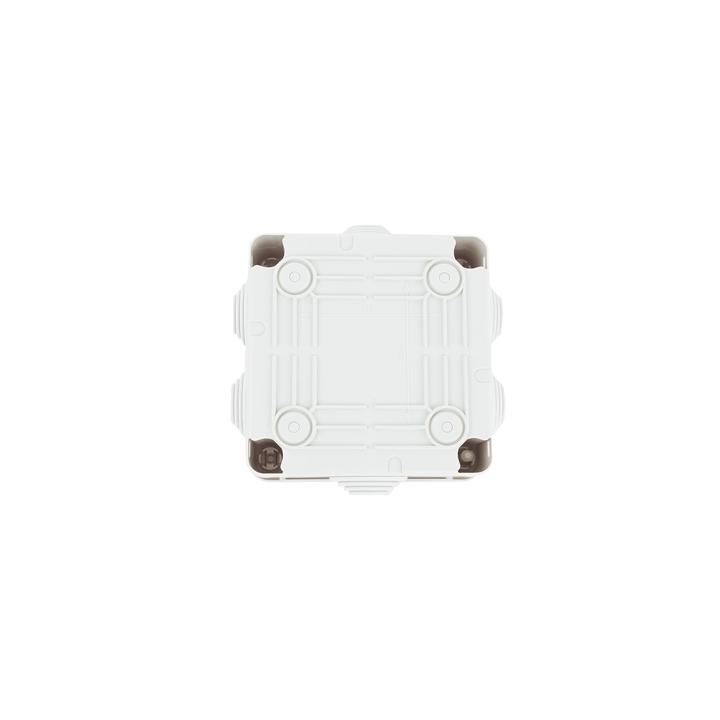 Caja Estanca de PVC Para Derivación y Conexión, 6 Entradas, Tapa con Tornillo de 1/4" de Vuelta, 100x100x50 mm (Área