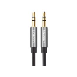 Cable Auxiliar 5 Metros / Conector 3.5mm a 3.5mm / Macho a Macho / Cubierta de TPE / Carcasa de Aluminio / Color Negro