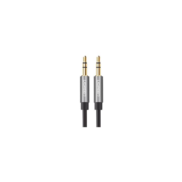 Cable Auxiliar 5 Metros / Conector 3.5mm a 3.5mm / Macho a Macho / Cubierta de TPE / Carcasa de Aluminio / Color Negro