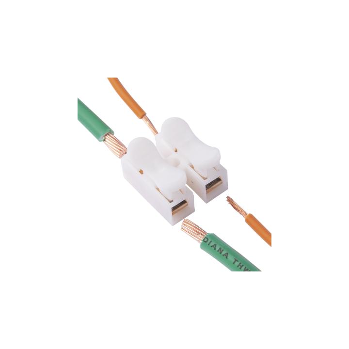 Conector tipo PUSH de 2 Contactos / Para una Conexión Rápida / Puentes de Cables