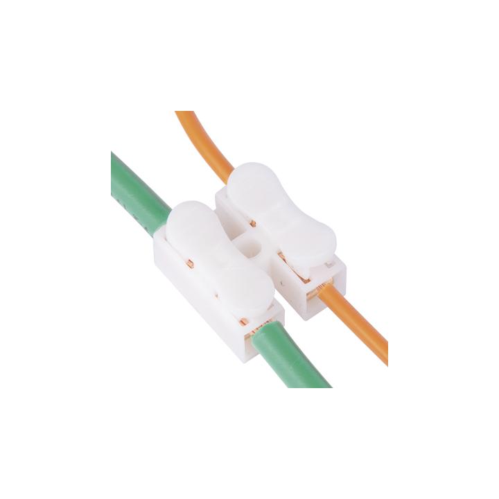 Conector tipo PUSH de 2 Contactos / Para una Conexión Rápida / Puentes de Cables
