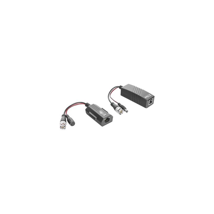Kit de transceptores activos TURBO HD. Convierte 36/24 Vcc a 12 Vcc regulados, a través de cable  UTP Cat5e / 6.