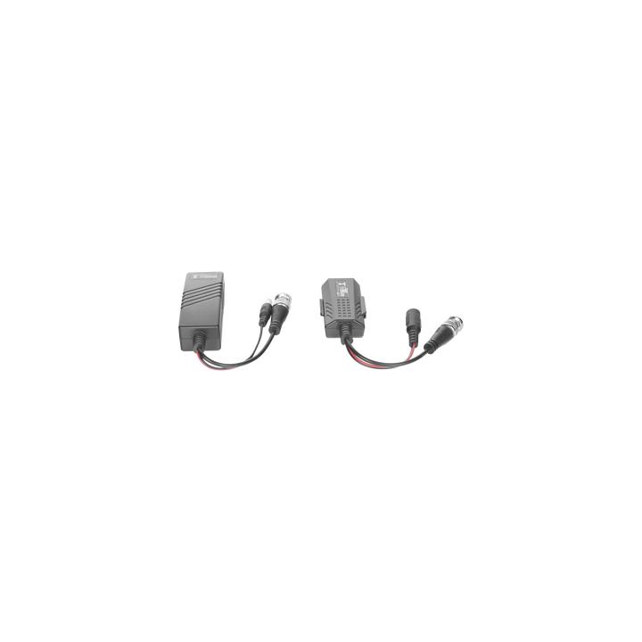 Kit de transceptores activos TURBO HD. Convierte 36/24 Vcc a 12 Vcc regulados, a través de cable  UTP Cat5e / 6.