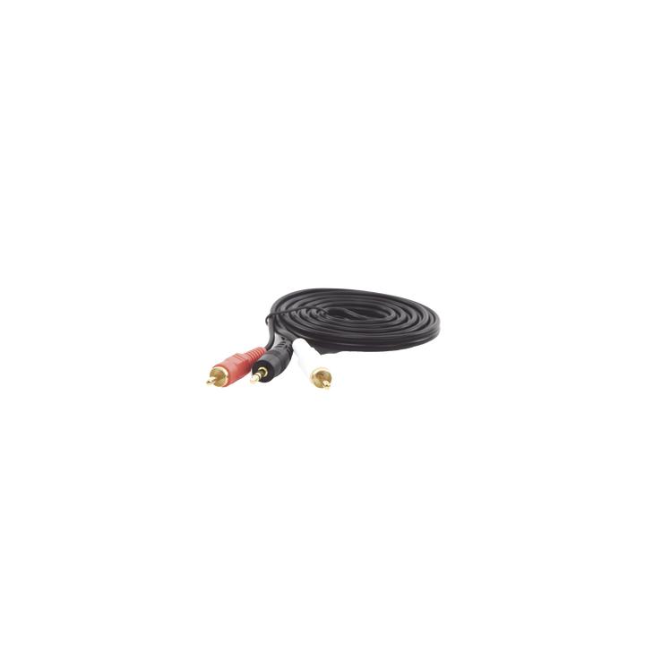 Convertidor 3.5mm Estéreo a 2 RCA Macho 1.83m | para Aplicaciones de Audio | Compatible con Amplificadores VSSL y