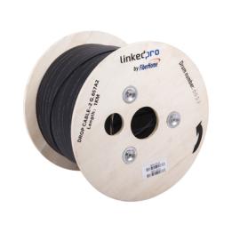 Carrete de 1 km de Fibra Óptica Drop, Interior/Exterior G.657A2 Monomodo de 2 Hilos (Bifibra), Diseñada para