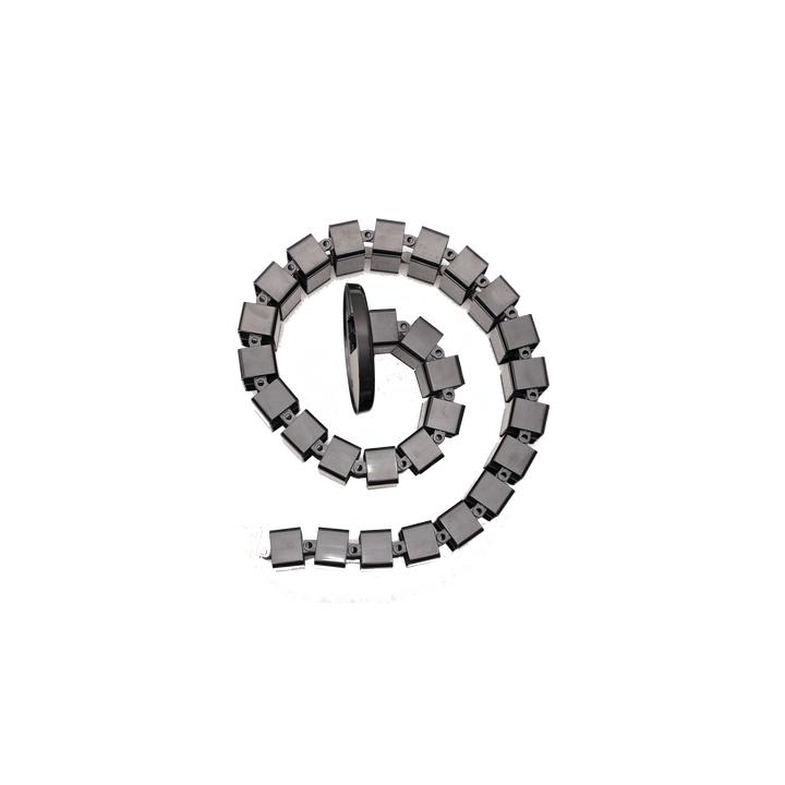 Portacable de Tipo Cadena para Escritorio / Organizador de Cables Vertical Articulado / 1200 mm (47.24 Pulgadas) de
