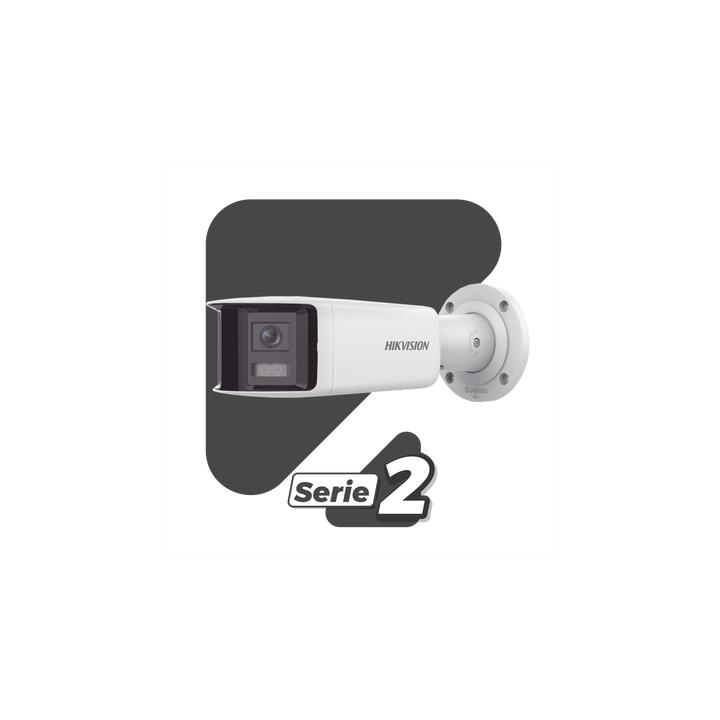[FlexVu] [PROTECCIÓN ACTIVA] Bala IP 4 Megapixel / 2 Lentes de Lente 2.8 mm (Imagen Panorámica 180°) / 40 mts IR /