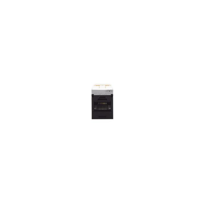 Conector Jack RJ45 Estilo TG, Mini-Com, Categoría 6, de 8 Posiciones y 8 Cables, Color Negro