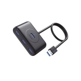 HUB USB-A 3.0 4 en 1 | 4 Puertos USB-A 3.0 (5Gbps) | Entrada USB-C (PD 5V2A) | Cable de 1 Metro | Indicador Led | Ideal