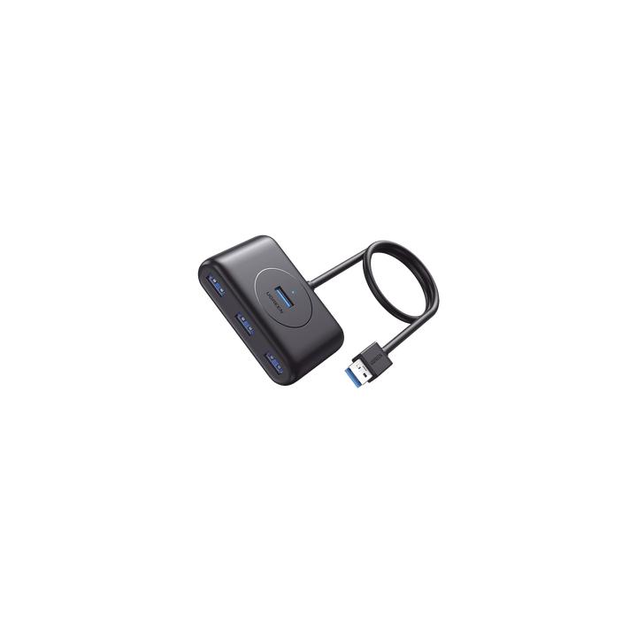 HUB USB-A 3.0 4 en 1 | 4 Puertos USB-A 3.0 (5Gbps) | Entrada USB-C (PD 5V2A) | Cable de 1 Metro | Indicador Led | Ideal