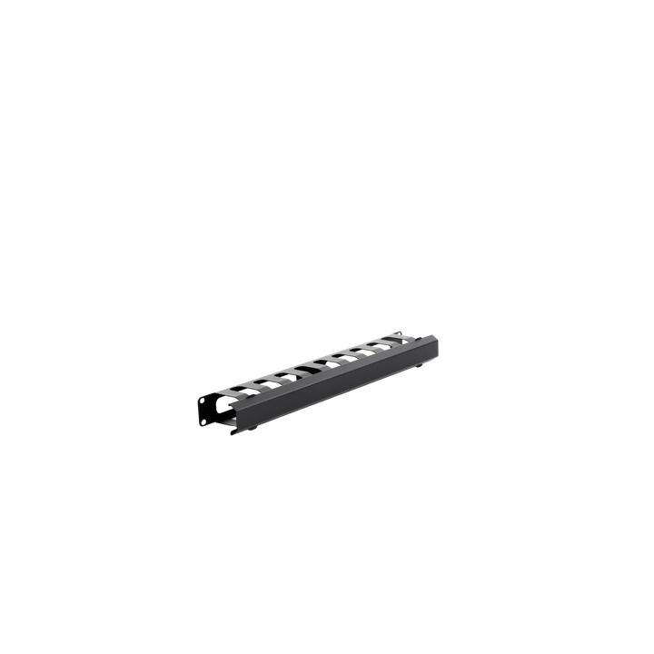 Organizador de Cables Horizontal de 1U para Rack de 19" con Cubierta Metálica