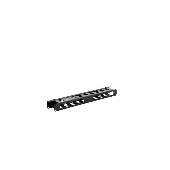 Organizador de Cables Horizontal de 1U para Rack de 19" con Cubierta Metálica