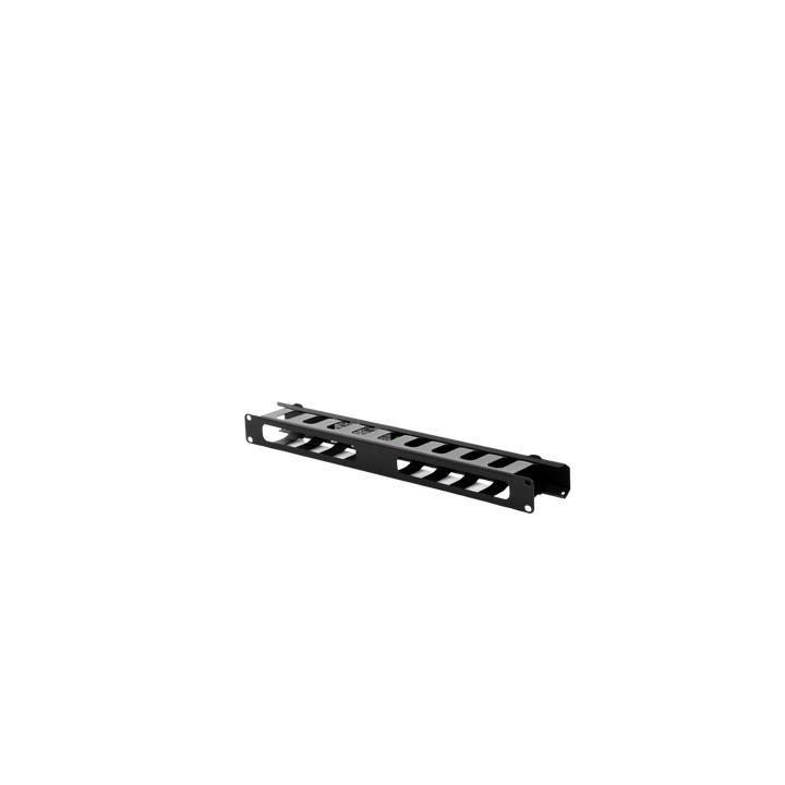 Organizador de Cables Horizontal de 1U para Rack de 19" con Cubierta Metálica