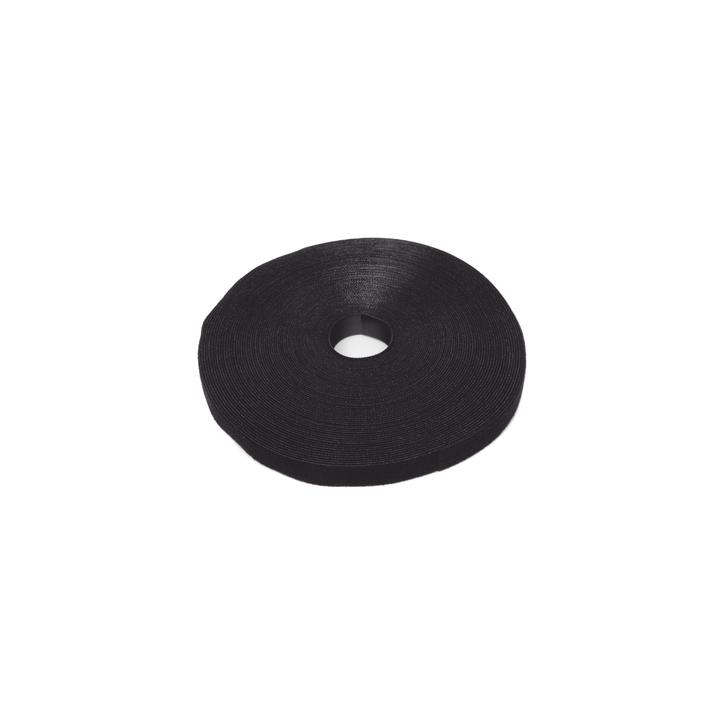 Rollo de Cinta de Contacto, de 75 Pies (22.9m) de Largo, 19.1 mm de Ancho, Color Negro