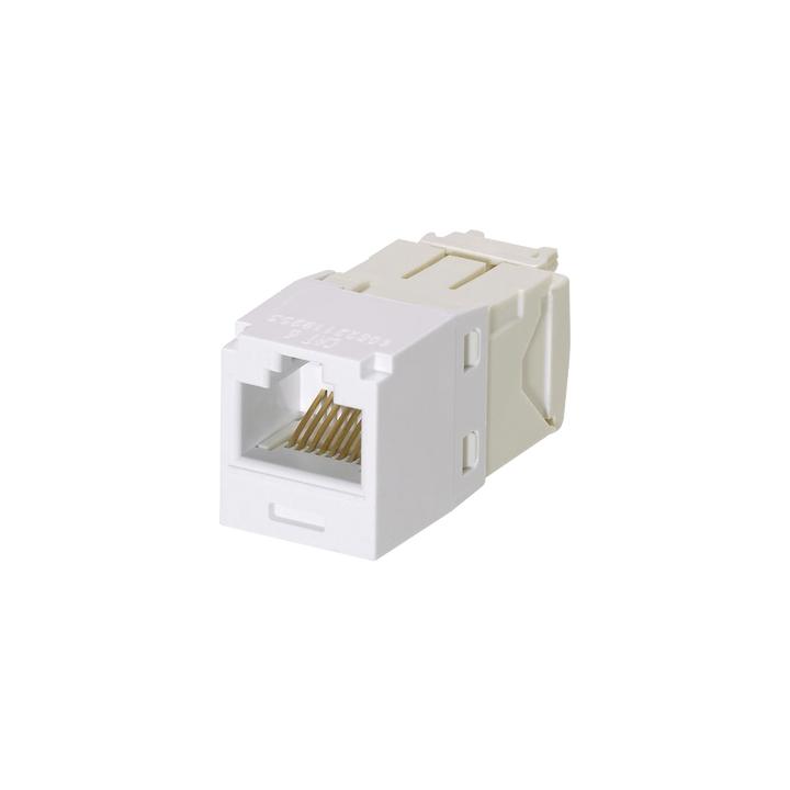 Conector Jack RJ45 Estilo TG, Mini-Com, Categoría 6, de 8 Posiciones y 8 Cables, Color Blanco