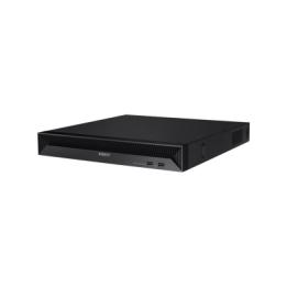 NVR 8 Megapíxel / 16 canales / H.265 / P2P Wisenet / 16 puertos PoE / 128Mbps
