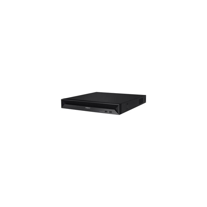 NVR 8 Megapíxel / 16 canales / H.265 / P2P Wisenet / 16 puertos PoE / 128Mbps