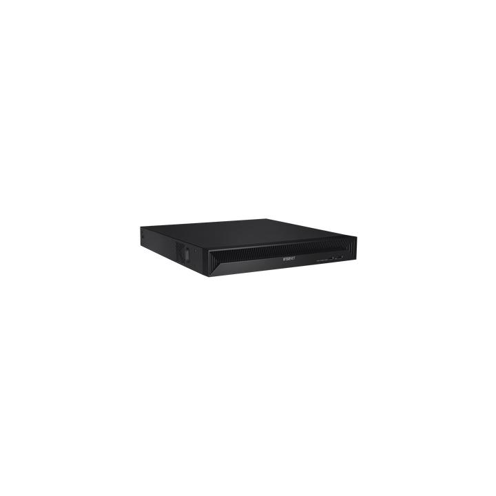 NVR 8 Megapíxel / 16 canales / H.265 / P2P Wisenet / 16 puertos PoE / 128Mbps
